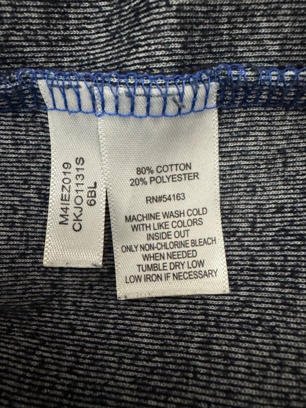 Calvin Klein Velvet Velour Striped Blue High Neck Vintage Jacket Full Zip Size M - Picture 8 of 9